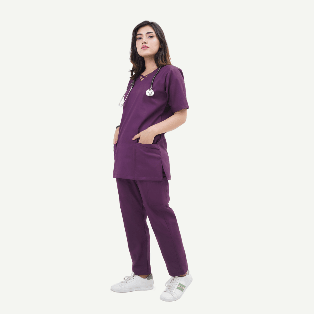 Criss Cross Neck - Line Scrub Set - dr.stitchess