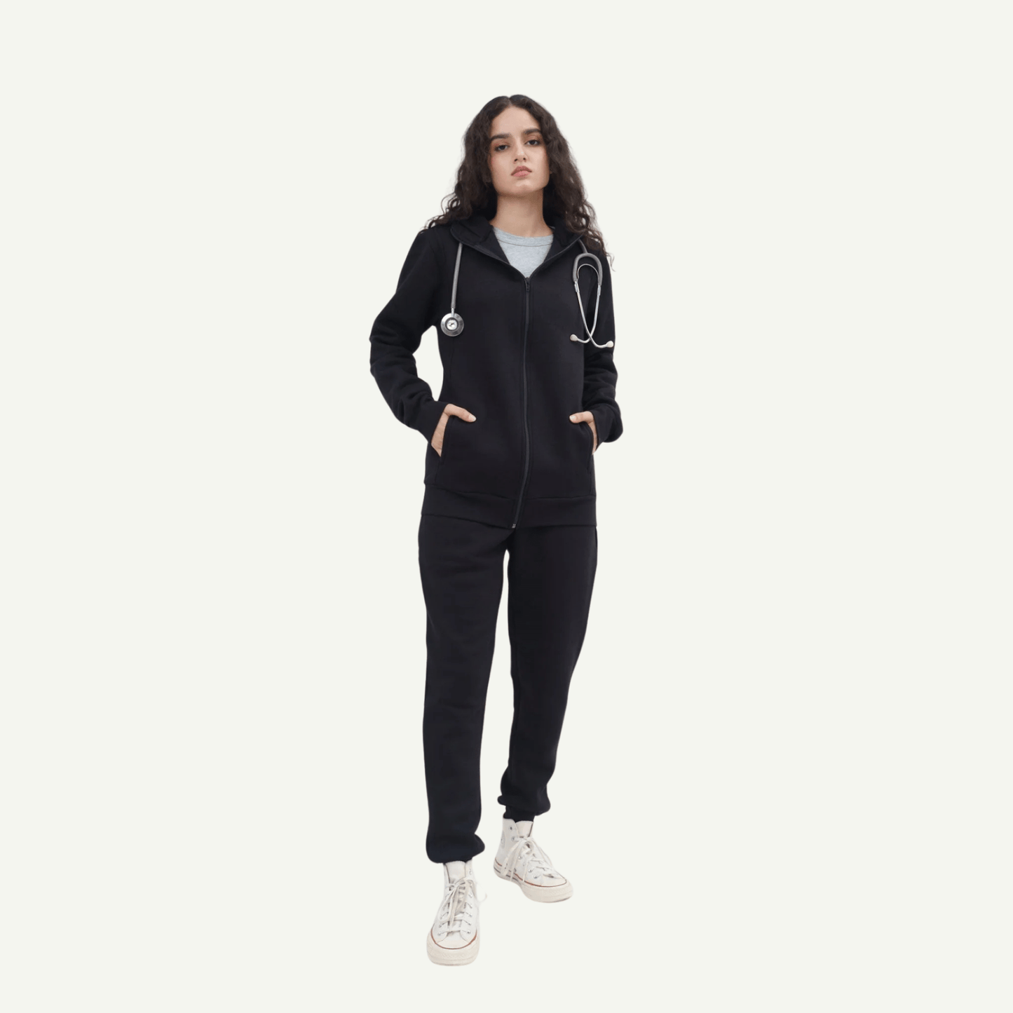 Essential Hoodie - Black - dr.stitchess