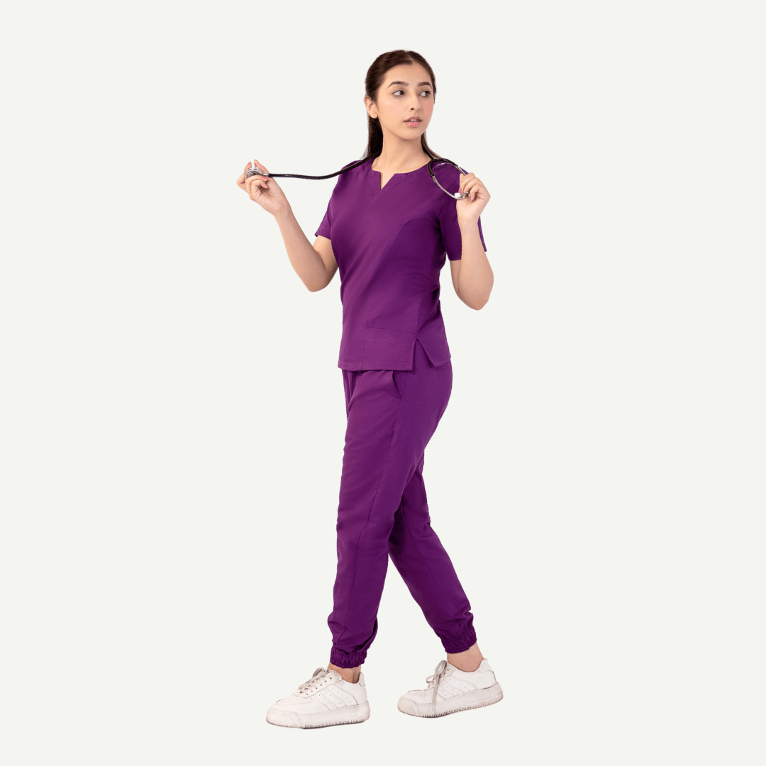 Round Neckline Scrub Set - dr.stitchess