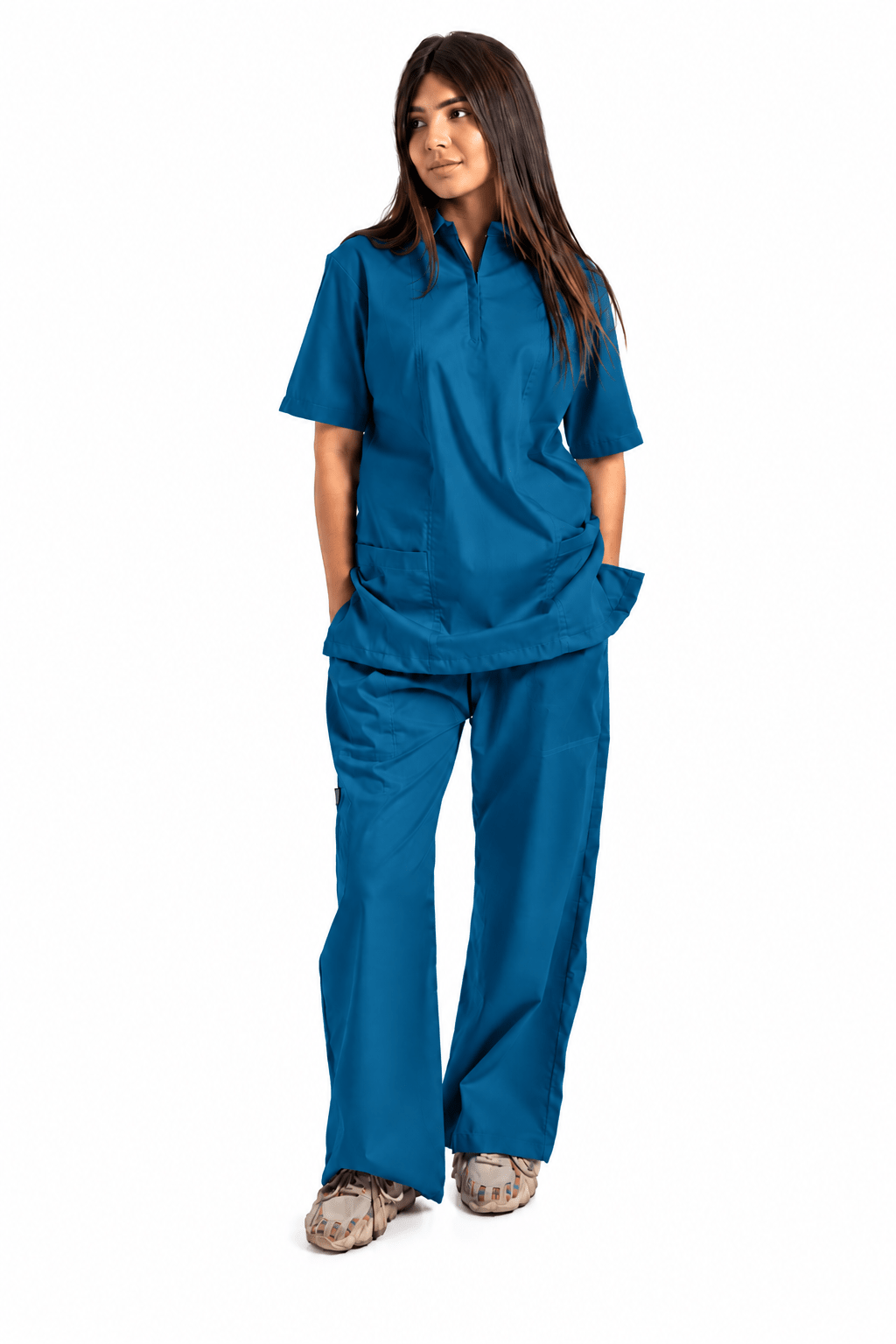 Women's Zip Collar Medical Scrub Set - dr.stitchess