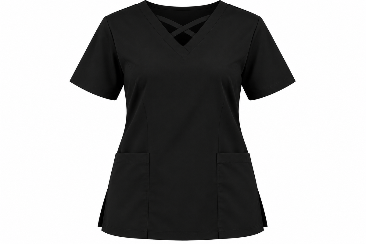 Crisscross Neck Scrub Top