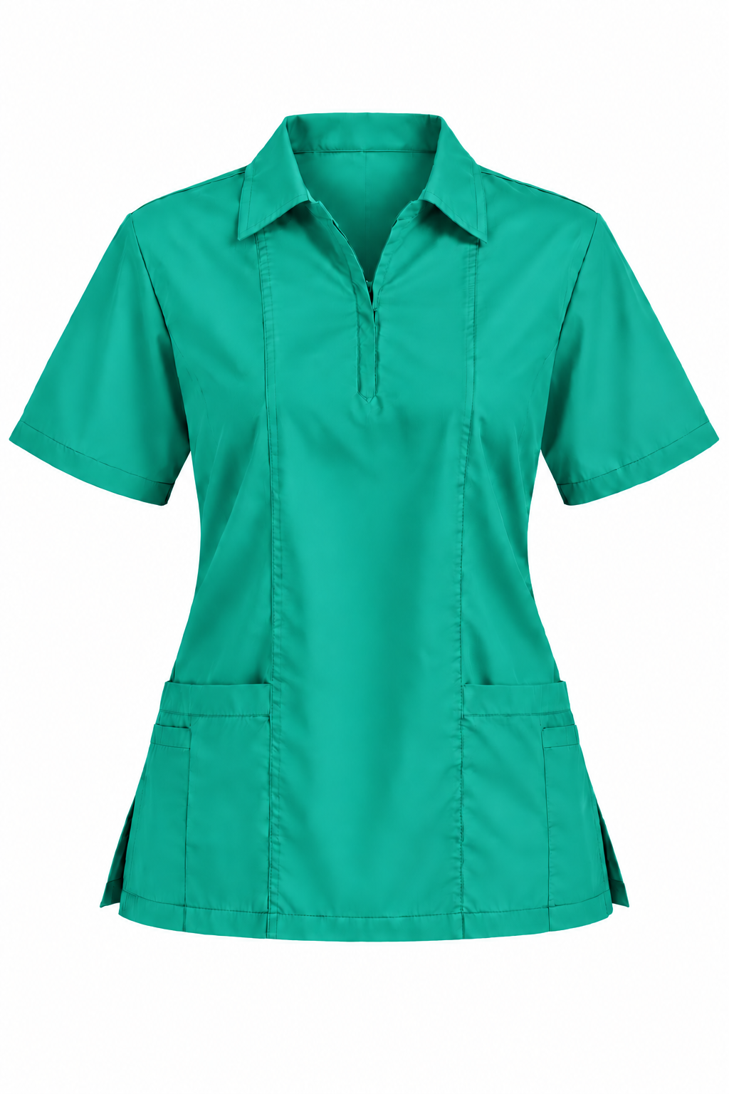 Zip Collar Scrub Top