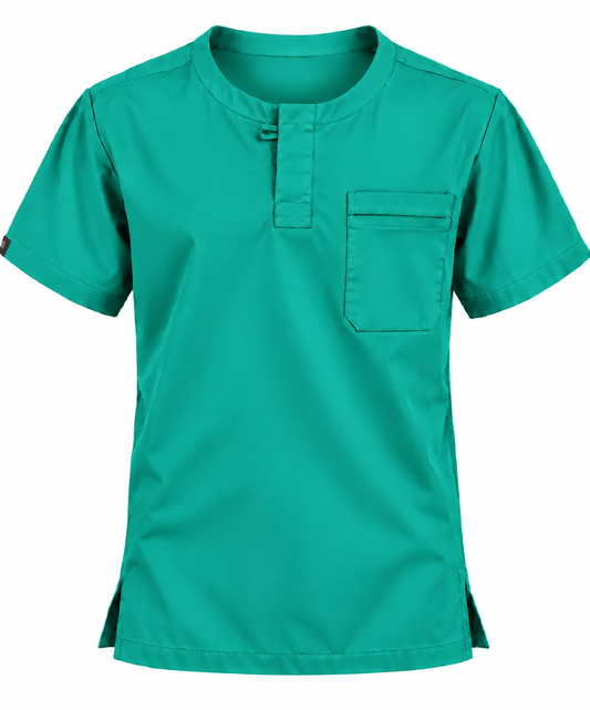 Front Placket Scrub Top Men