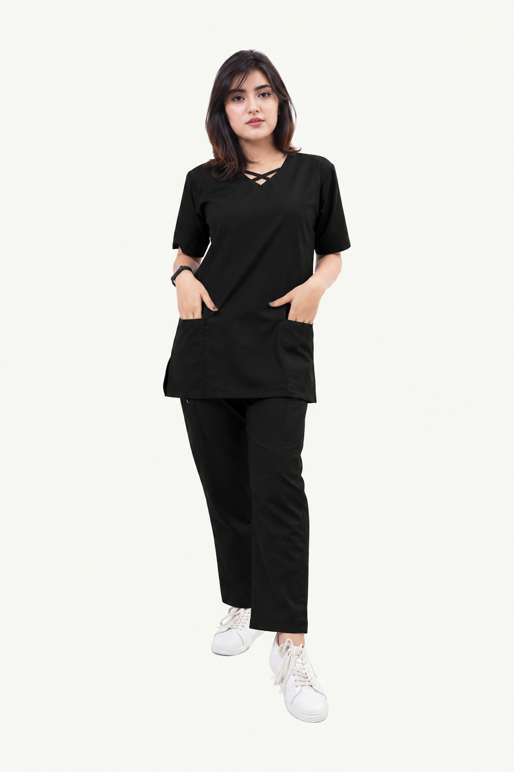 Criss Cross Neck-Line Scrub Set