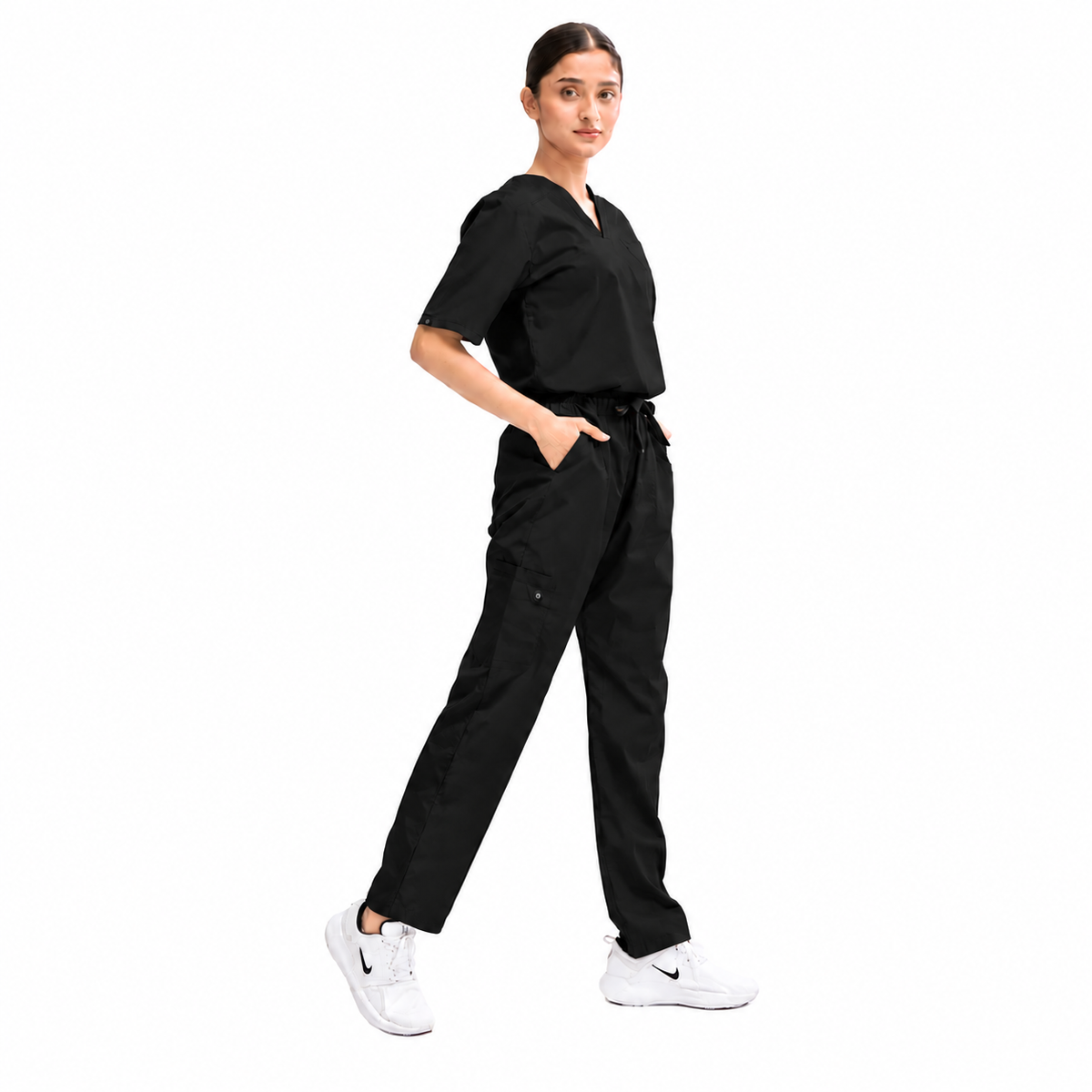 Women's Classic One-Pocket Medical Scrub Set