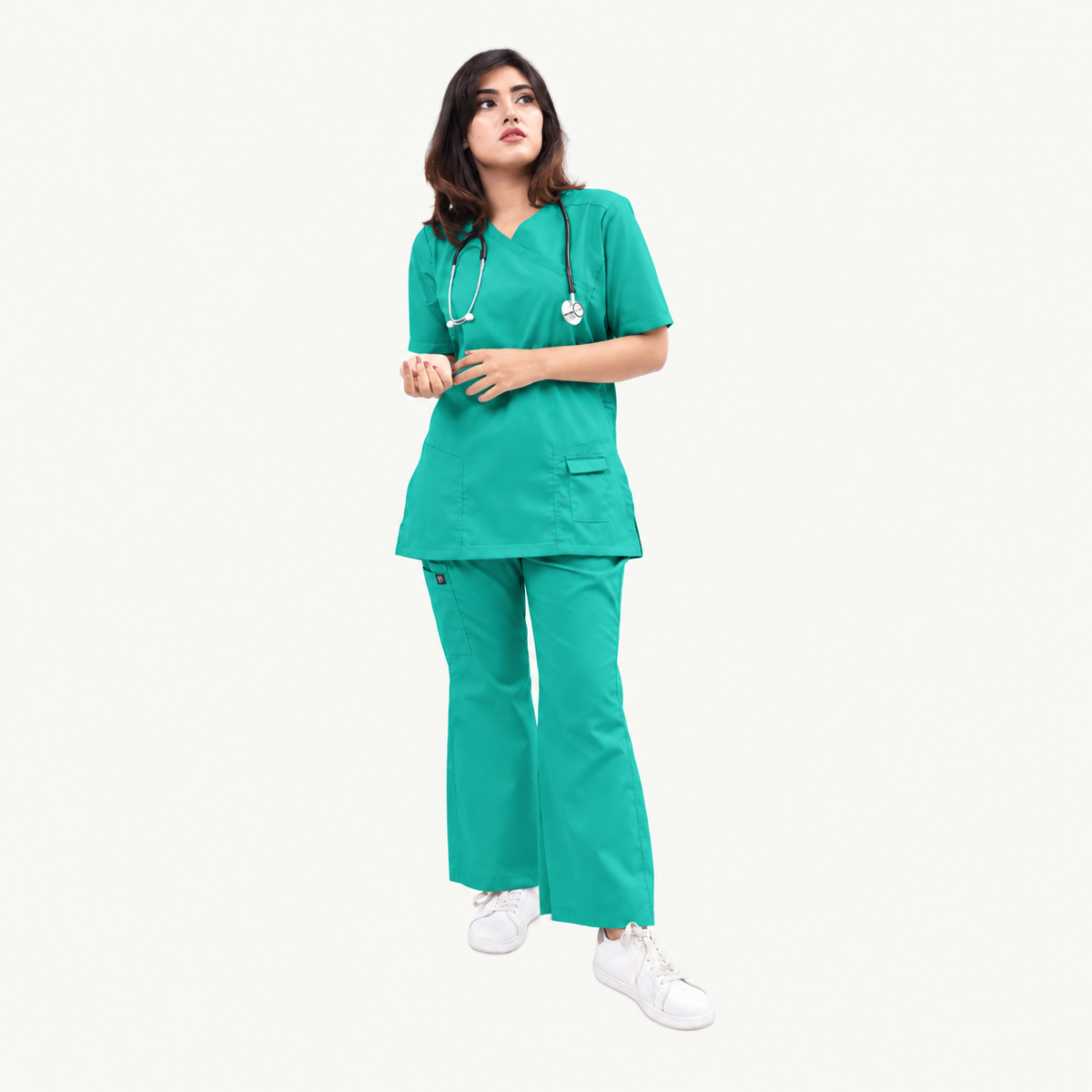 Female Kangroo Pocket Scrub Set