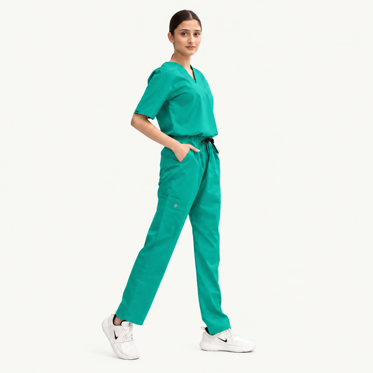 Women's Classic One-Pocket Medical Scrub Set