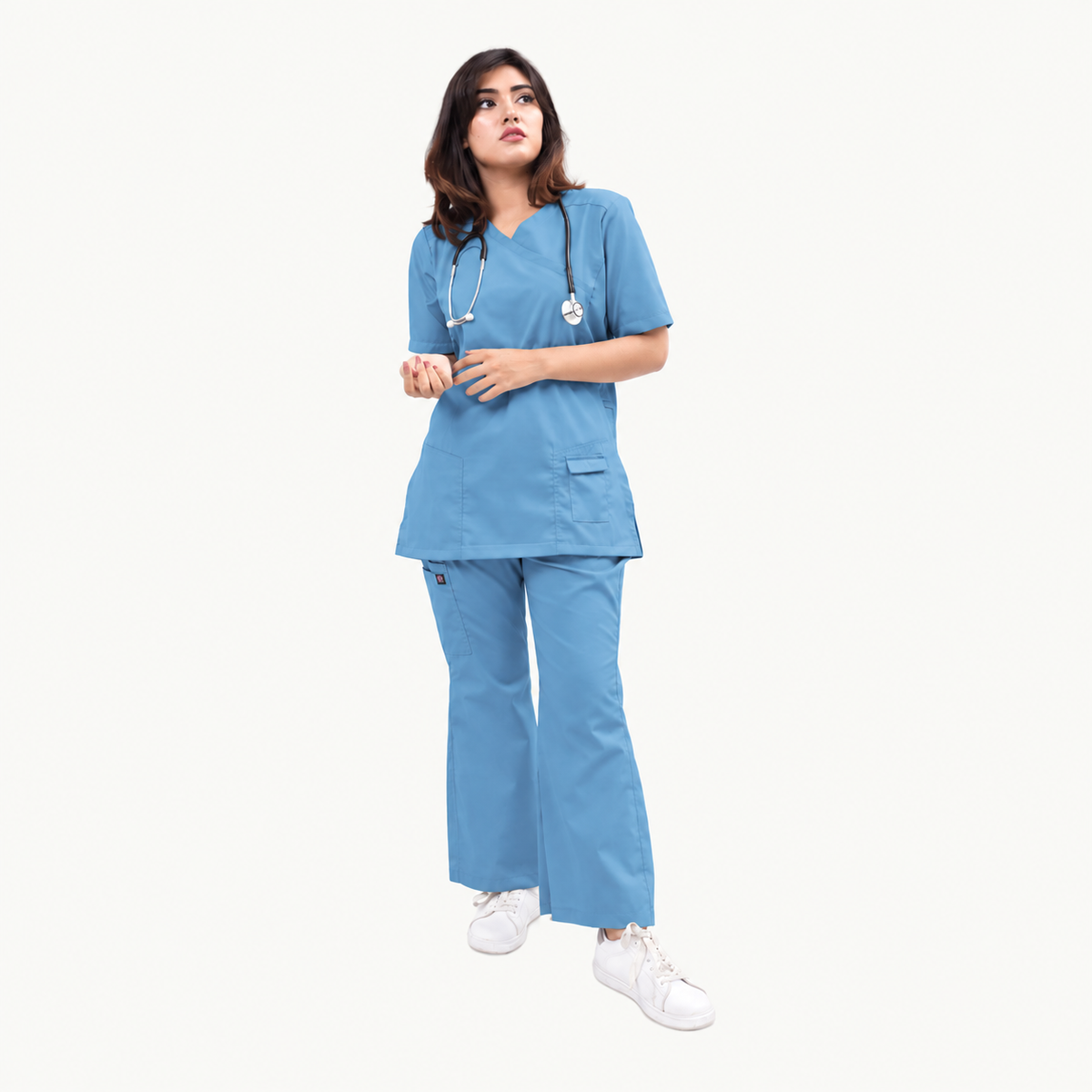 Female Kangroo Pocket Scrub Set