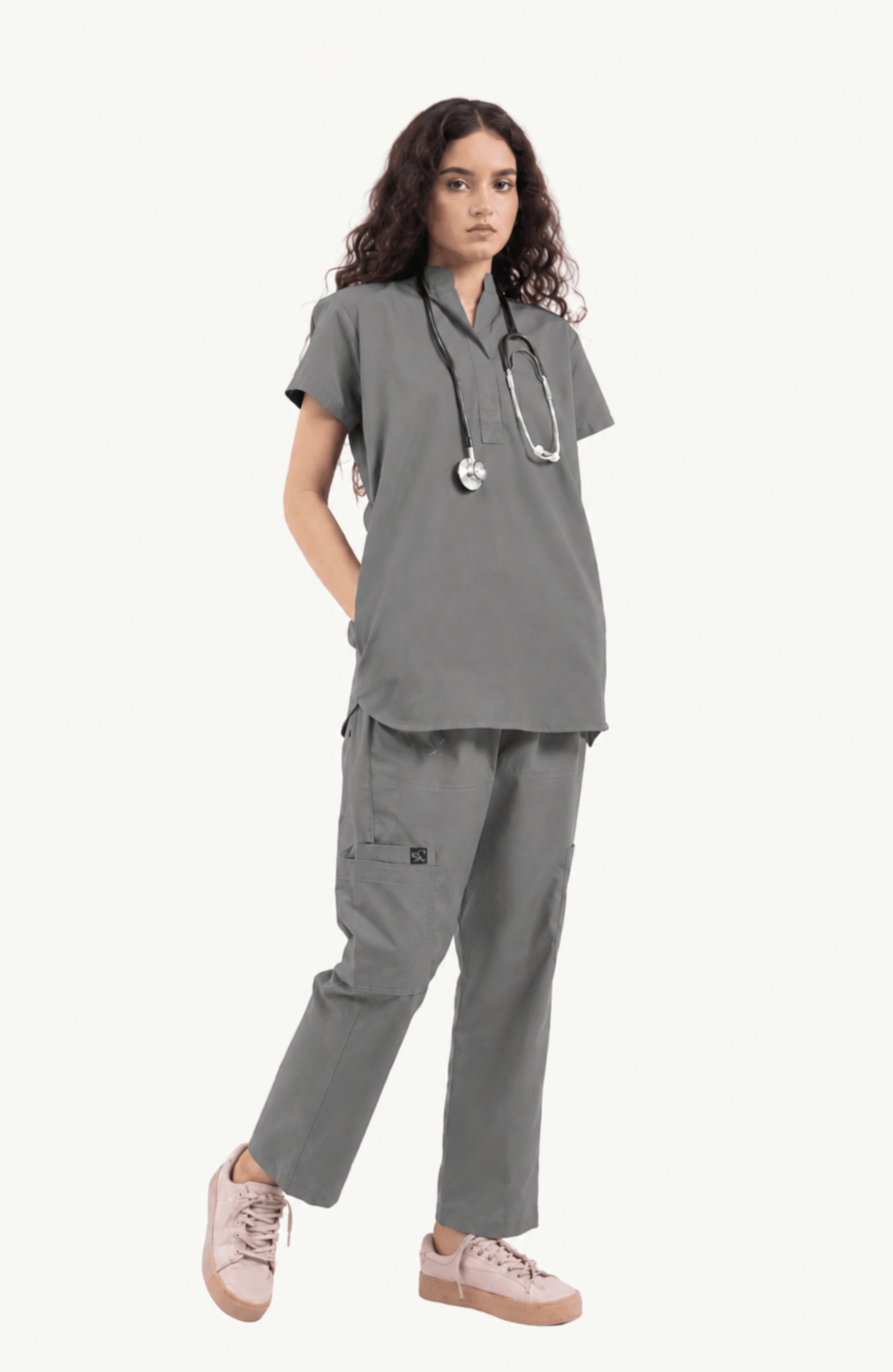 Women's Front Placket Medical Scrub Set
