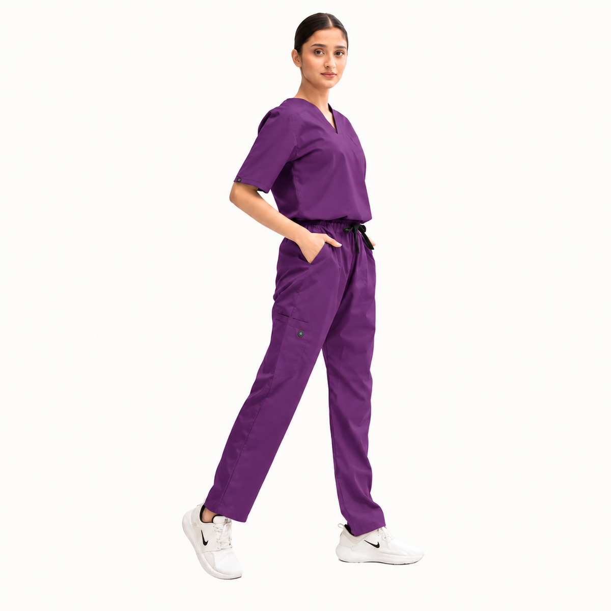 Women's Classic One-Pocket Medical Scrub Set
