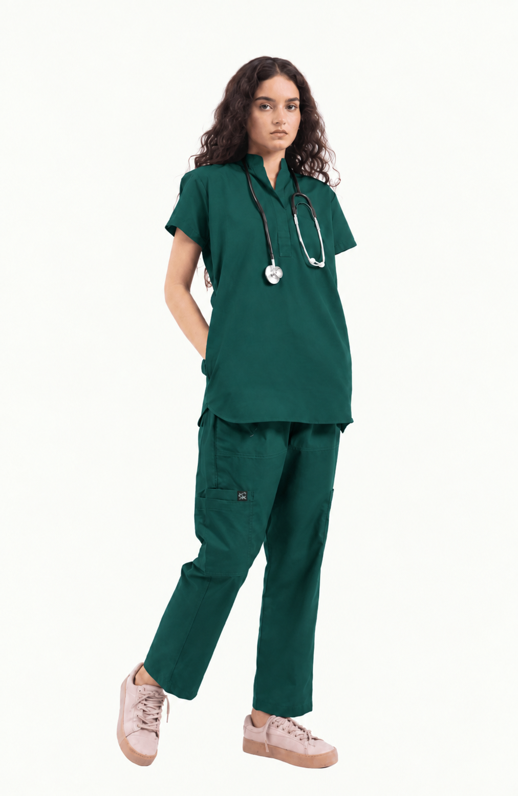 Women's Front Placket Medical Scrub Set