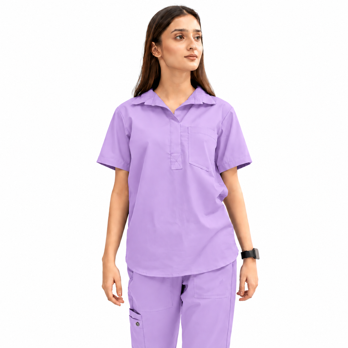 Women's Femme Collar Medical Scrub Set