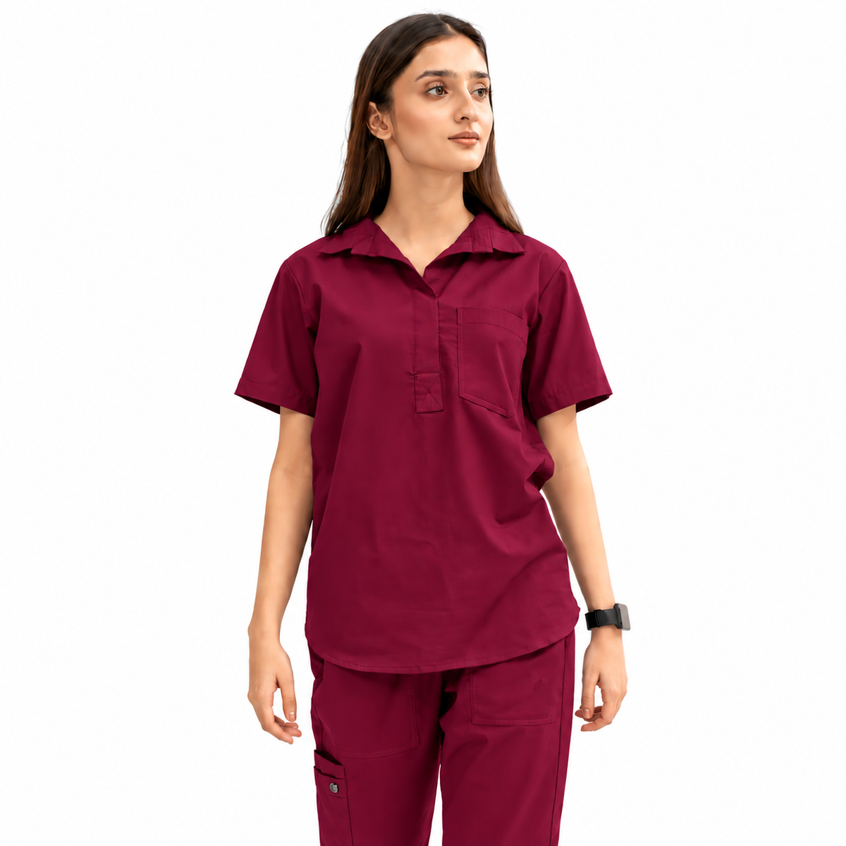 Women's Femme Collar Medical Scrub Set