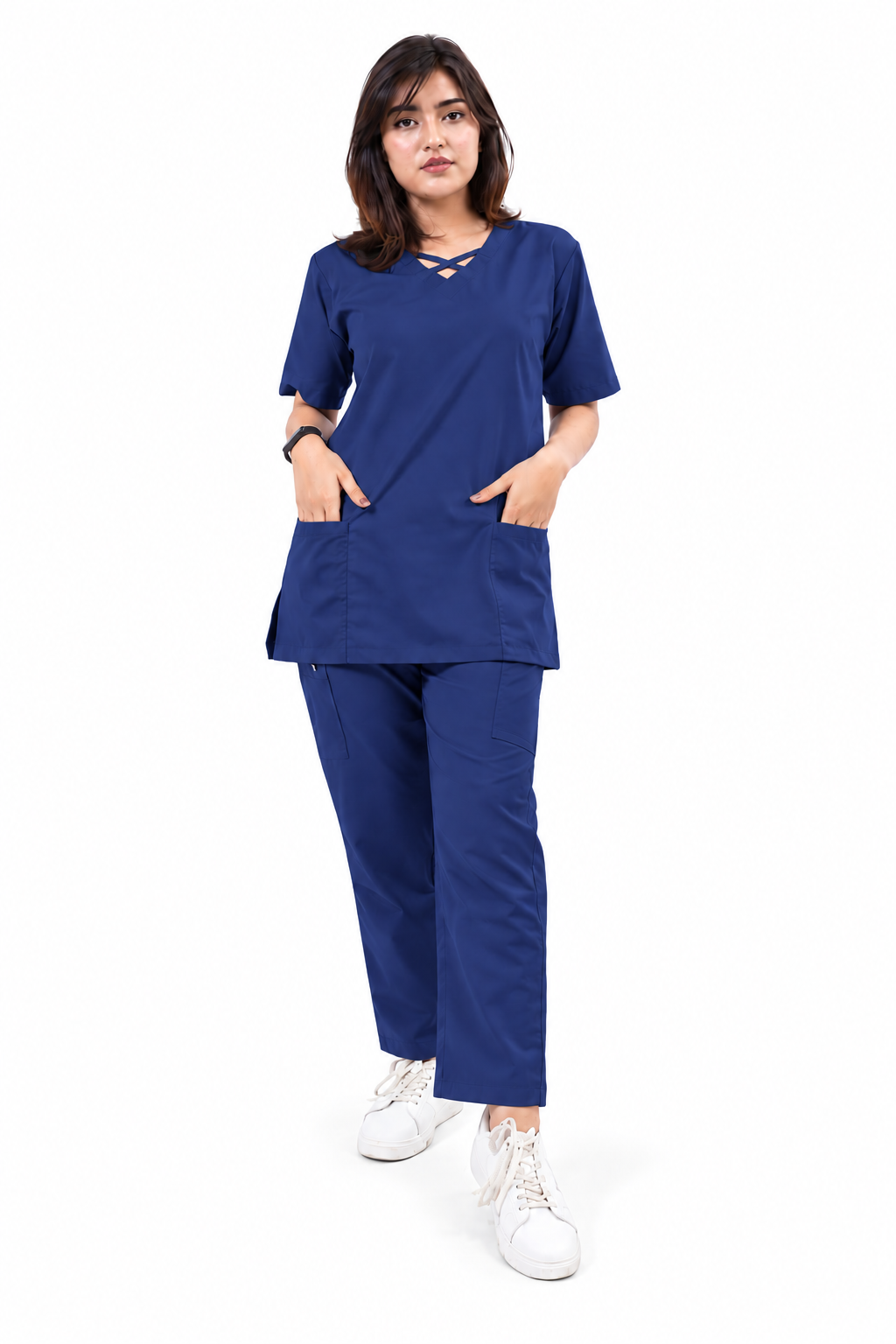 Criss Cross Neck-Line Scrub Set