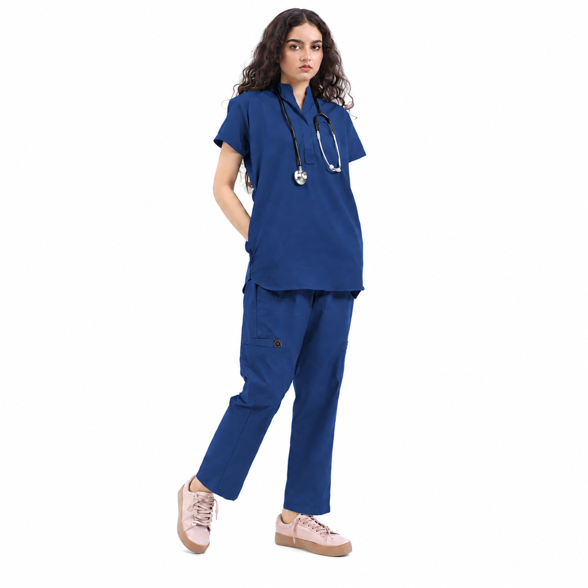 Women's Front Placket Medical Scrub Set