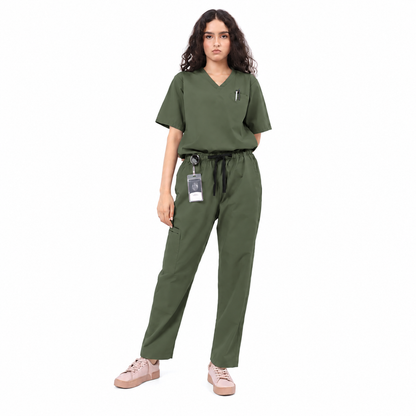 Women's Tri-Pocket Medical Scrub Set