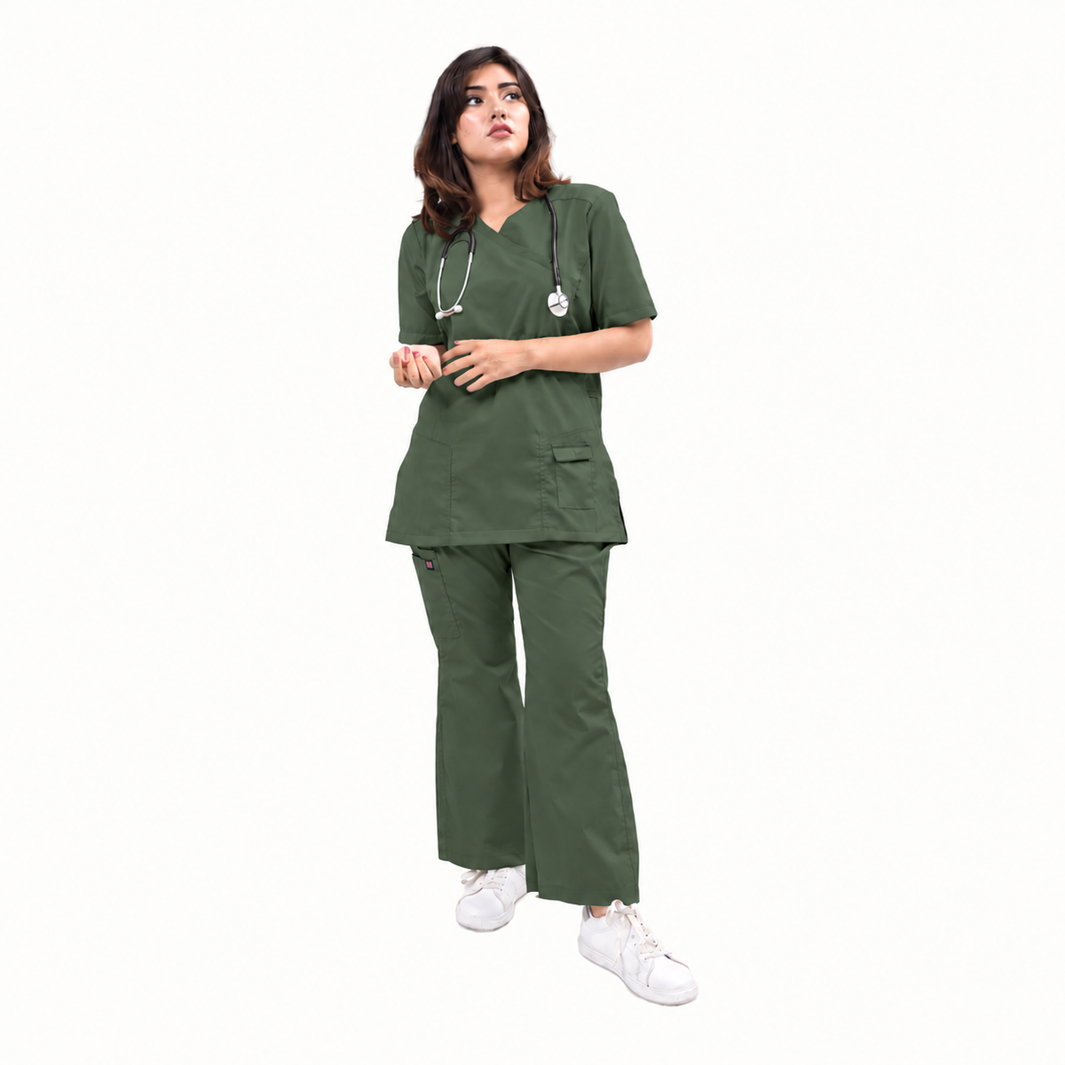 Female Kangroo Pocket Scrub Set