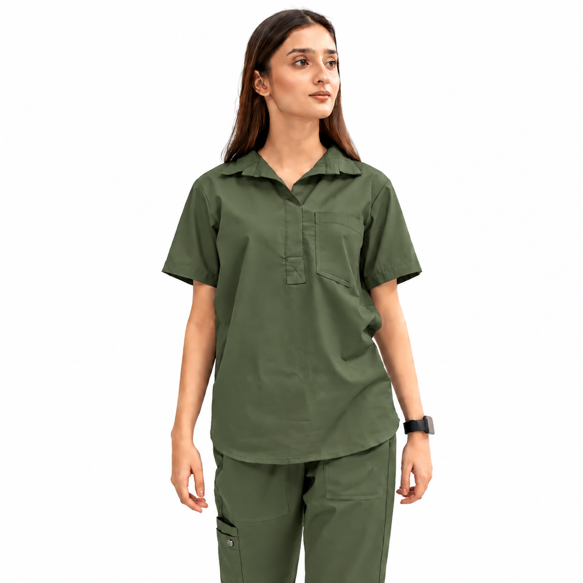 Women's Femme Collar Medical Scrub Set