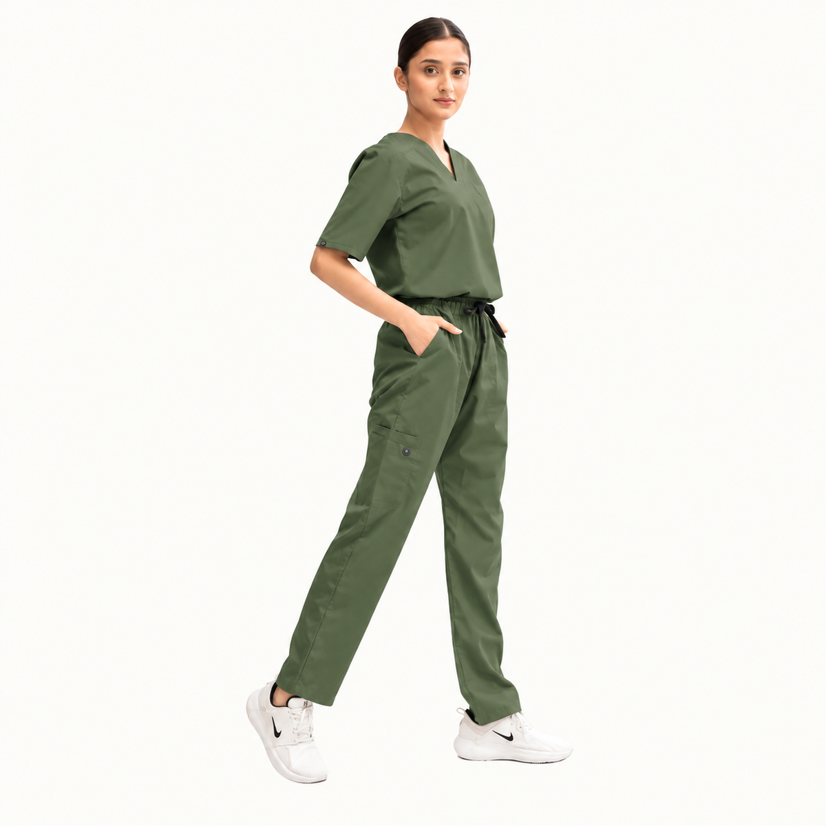 Women's Classic One-Pocket Medical Scrub Set