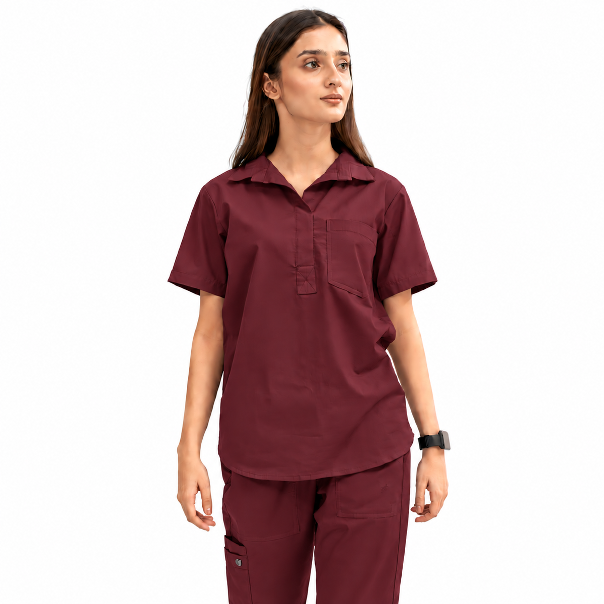 Women's Femme Collar Medical Scrub Set