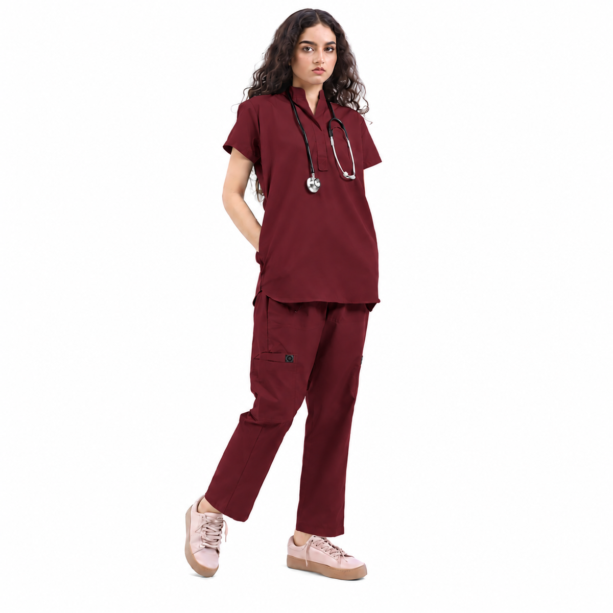 Women's Front Placket Medical Scrub Set
