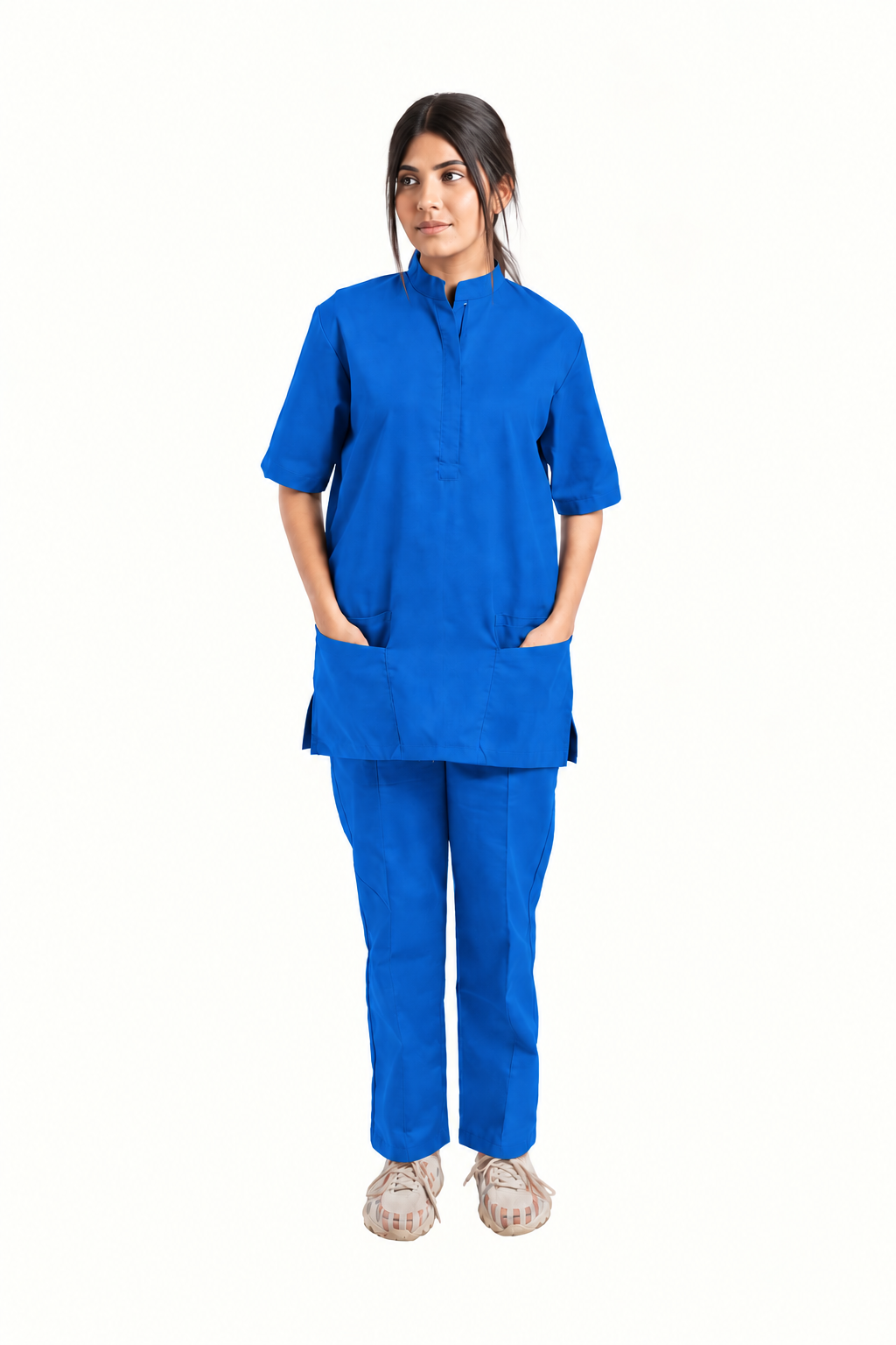 Women's Zip Collar Medical Scrub Set