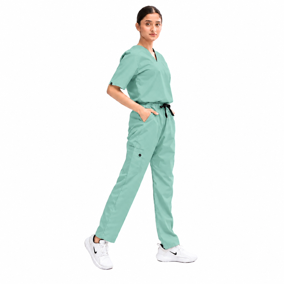 Women's Classic One-Pocket Medical Scrub Set