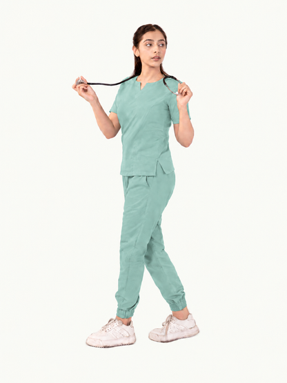 Round Neckline Scrub Set