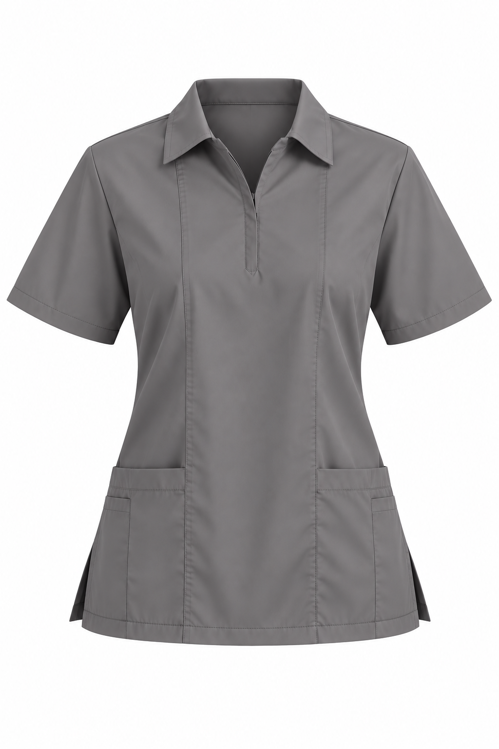 Zip Collar Scrub Top
