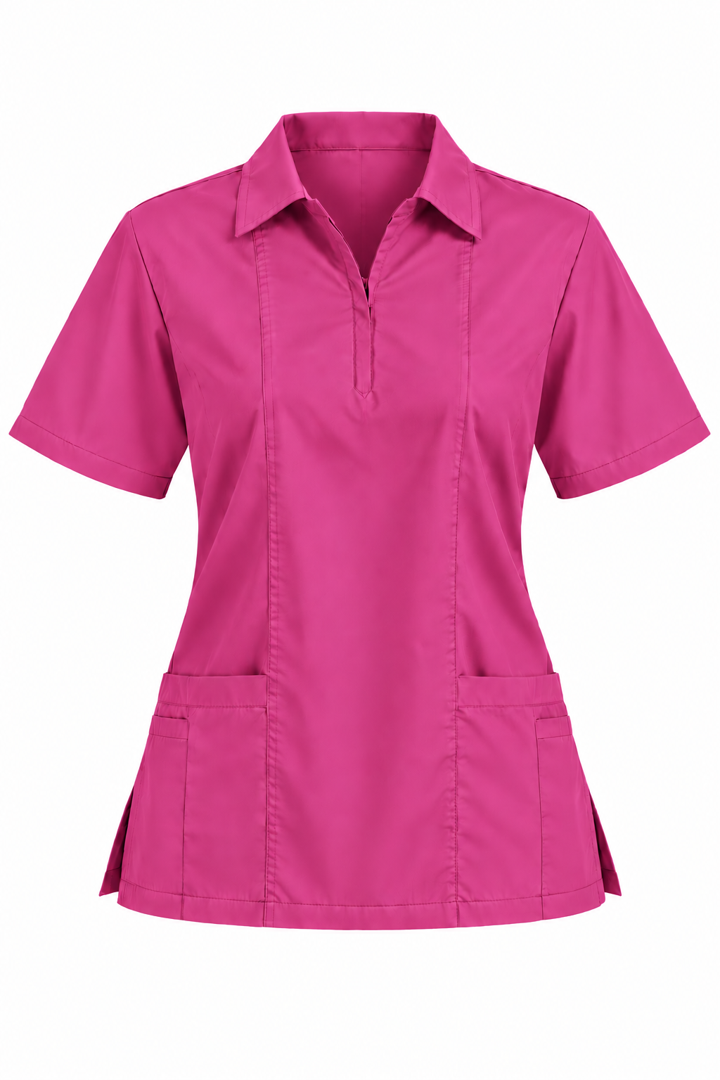 Zip Collar Scrub Top