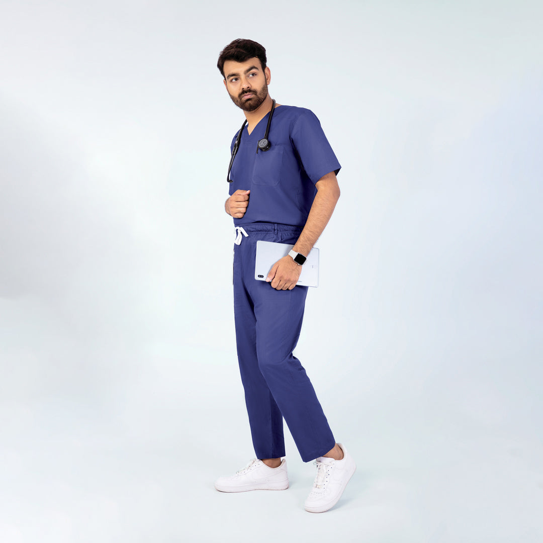 Men's Classic One-Pocket Medical Scrub Set