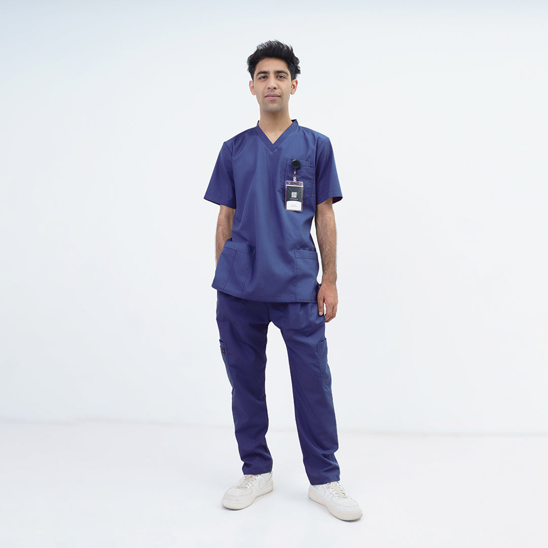 Men's Basic V-Neck Medical Scrub Set