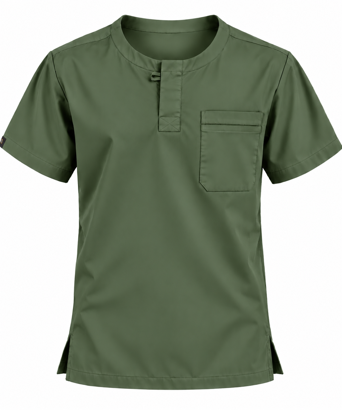 Front Placket Scrub Top Men