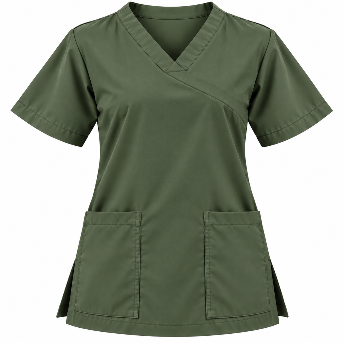 Extended V Neckline Scrub Top