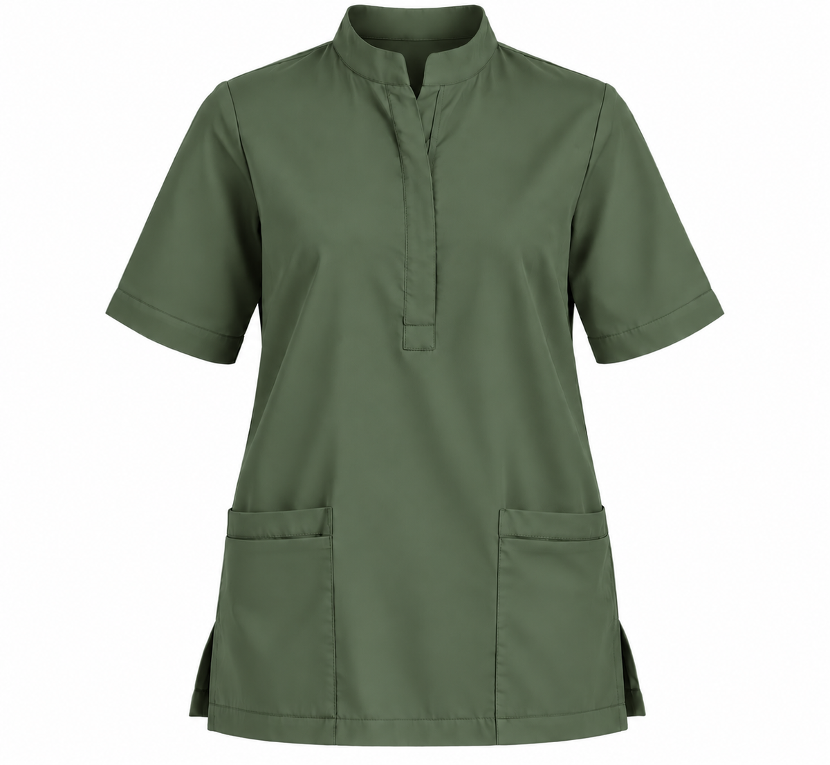 Placket Zip Scrub Top