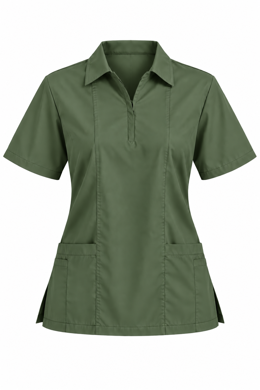 Zip Collar Scrub Top