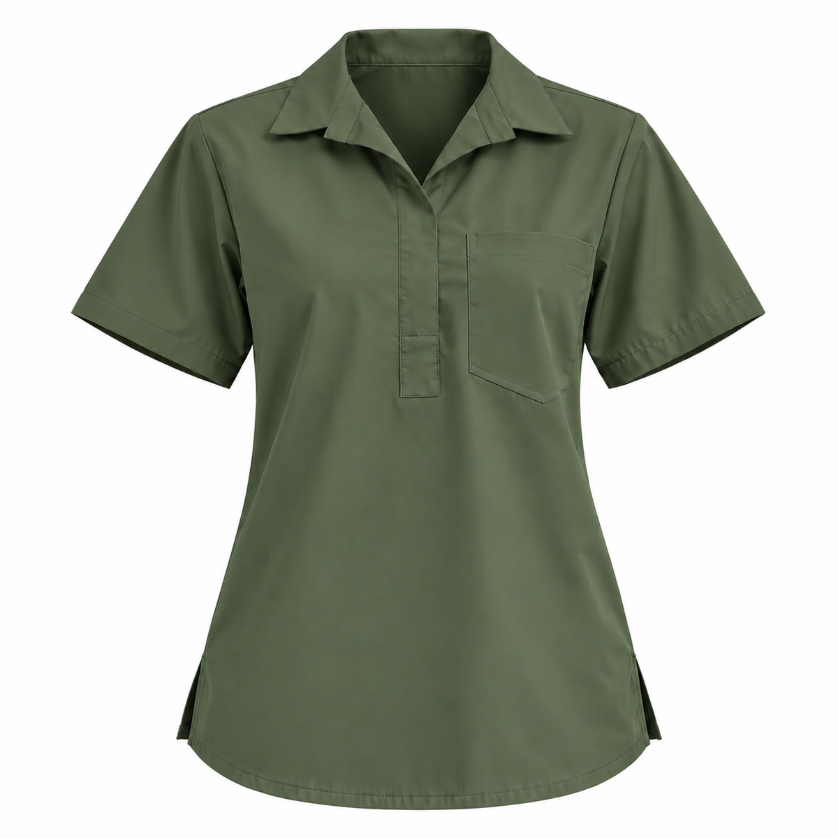 Femme Collar Scrub Top