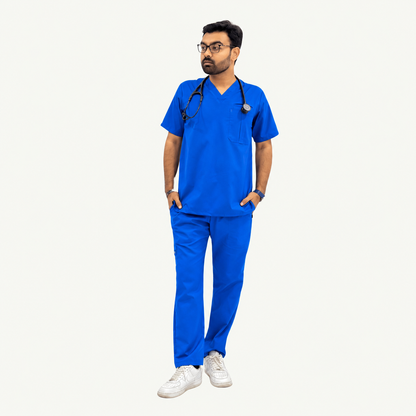 Men's Two Chest Pocket Medical Scrub Set