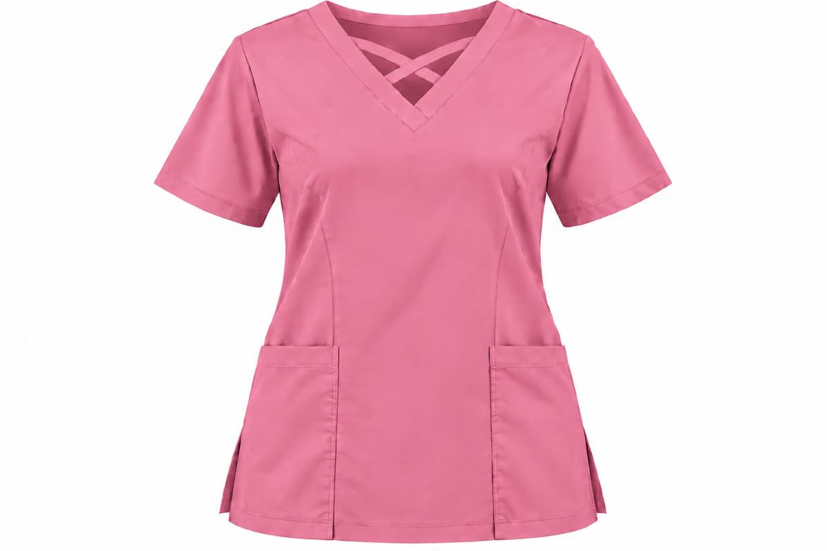 Crisscross Neck Scrub Top