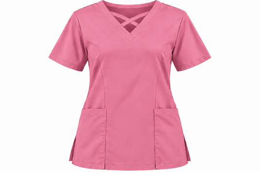 Crisscross Neck Scrub Top