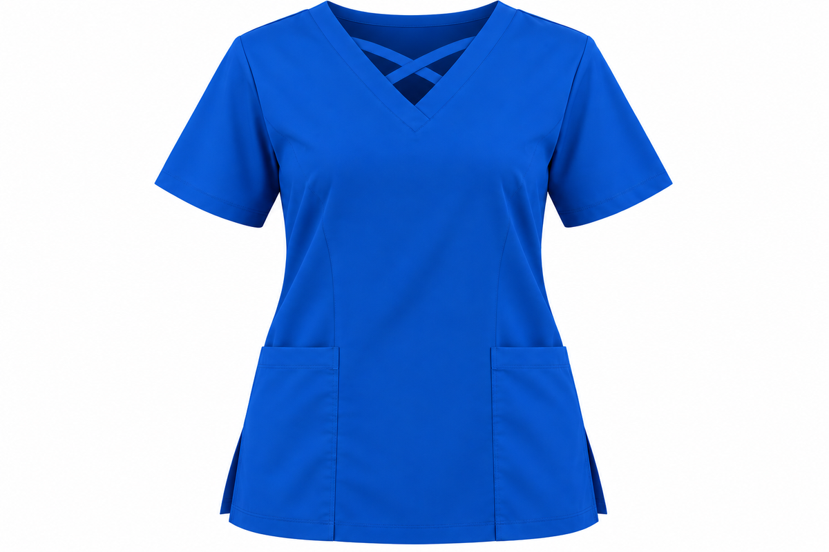 Crisscross Neck Scrub Top