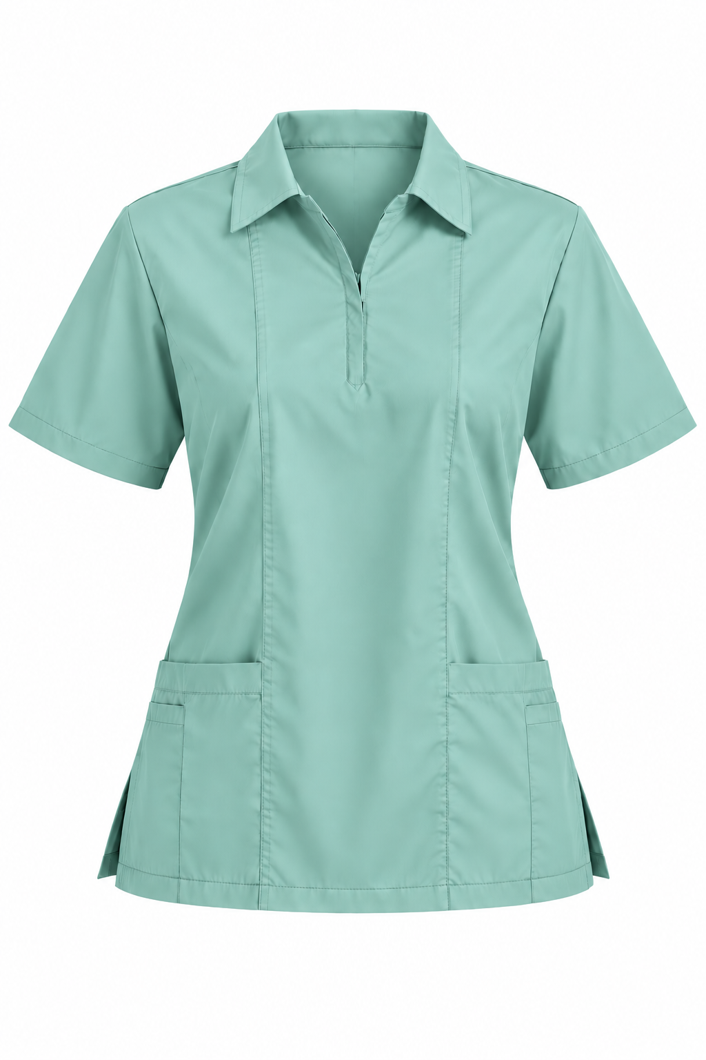Zip Collar Scrub Top