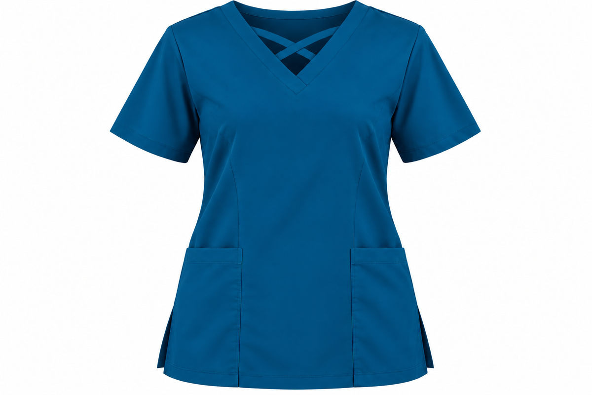 Crisscross Neck Scrub Top