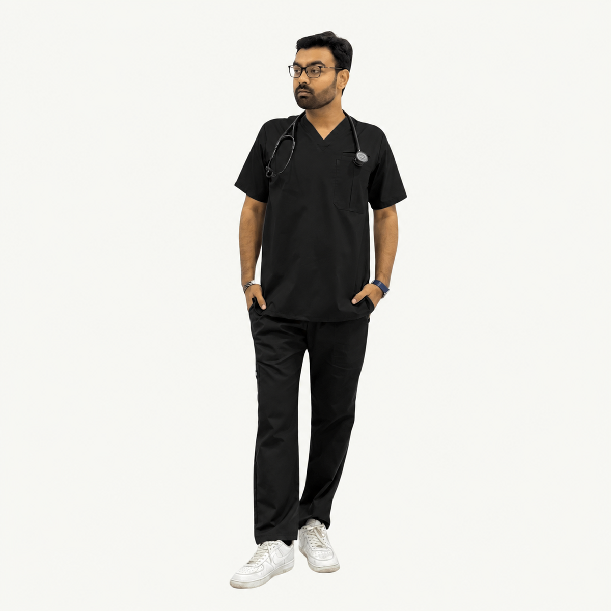 Men's Two Chest Pocket Medical Scrub Set