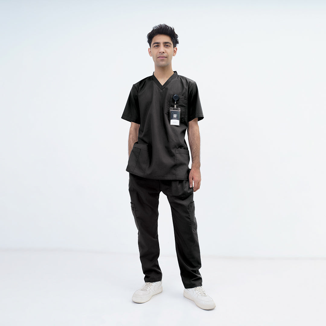 Men's Basic V-Neck Medical Scrub Set