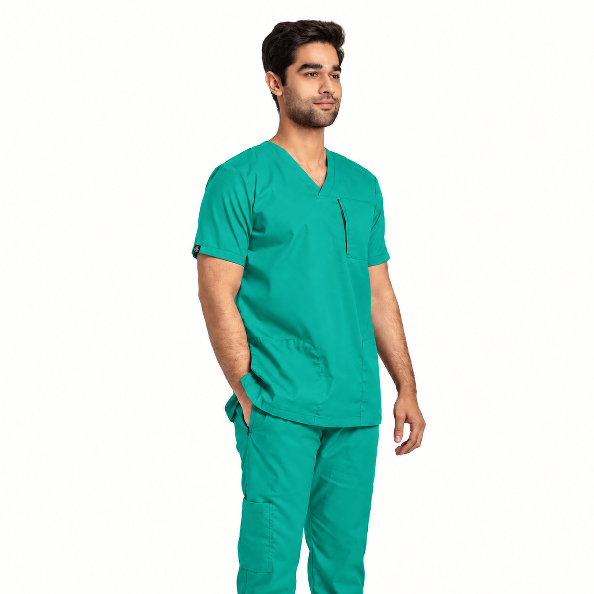 Men's Tri-Pocket Zip Medical Scrub Set