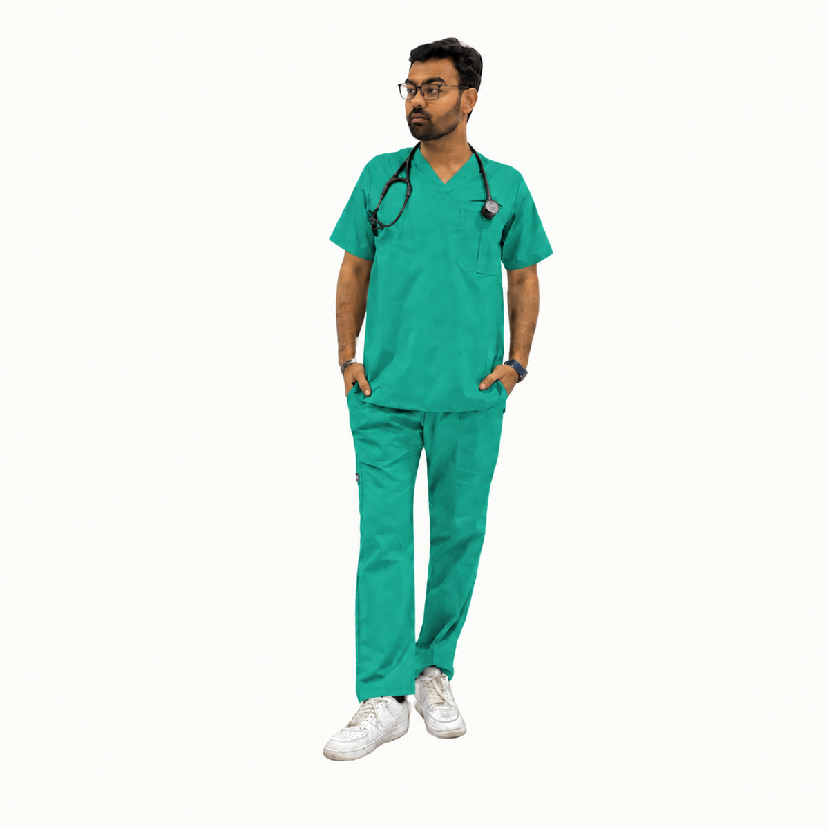 Men's Two Chest Pocket Medical Scrub Set