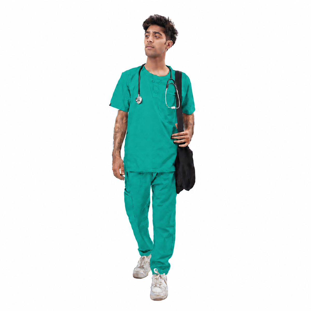 Men's Front Placket Medical Scrub Set