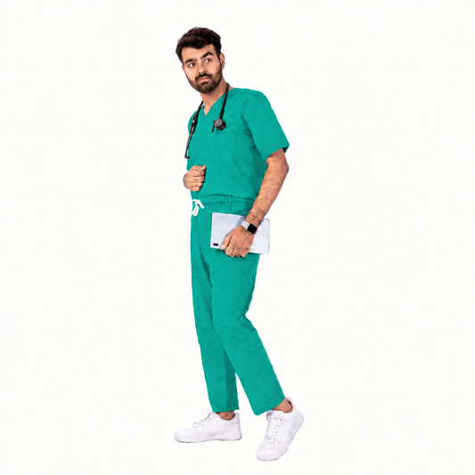 Men's Classic One-Pocket Medical Scrub Set