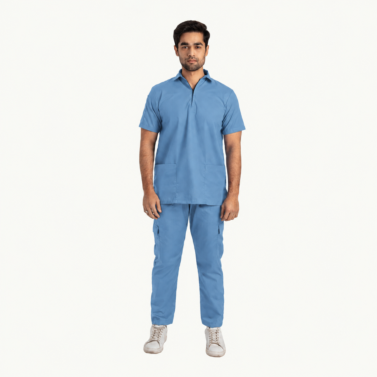Men's Zip Collar Medical Scrub Set